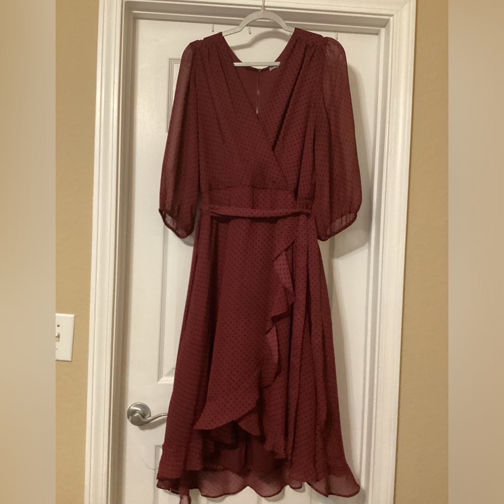 Burgundy dress